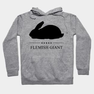 Flemish Giant Rabbit Black Silhouette Hoodie